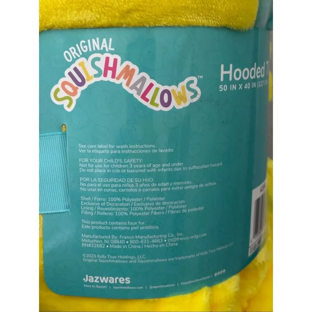 ❤️Squishmallows Hooded Throw-Sunny